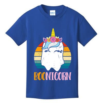 Boonicorn Ghost Unicorn Boo Retro Halloween Gift Kids T-Shirt