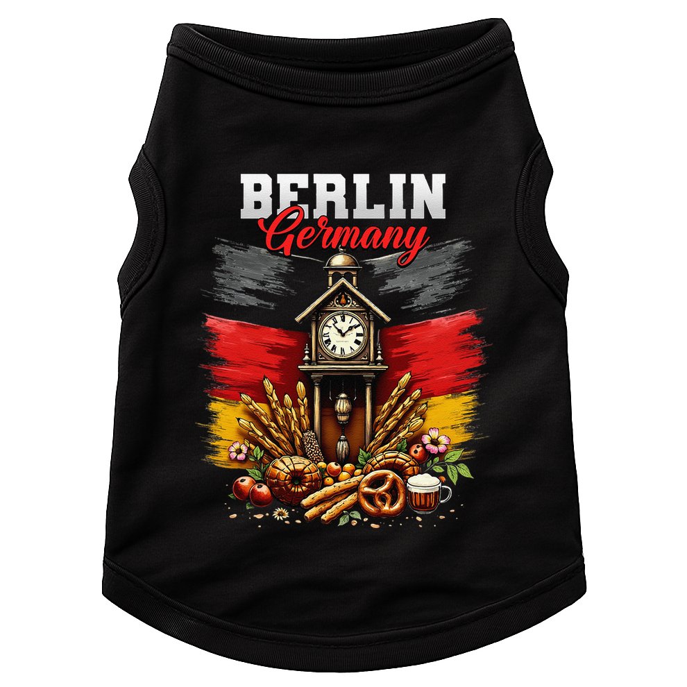 Berlin Germany Vacation Travel Souvenir German Flag Doggie Tank