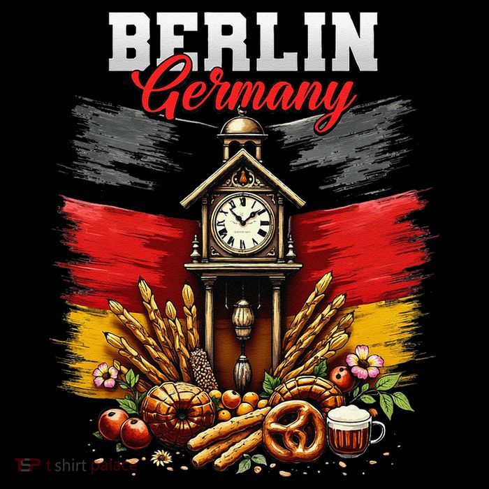 Berlin Germany Vacation Travel Souvenir German Flag Tall T-Shirt