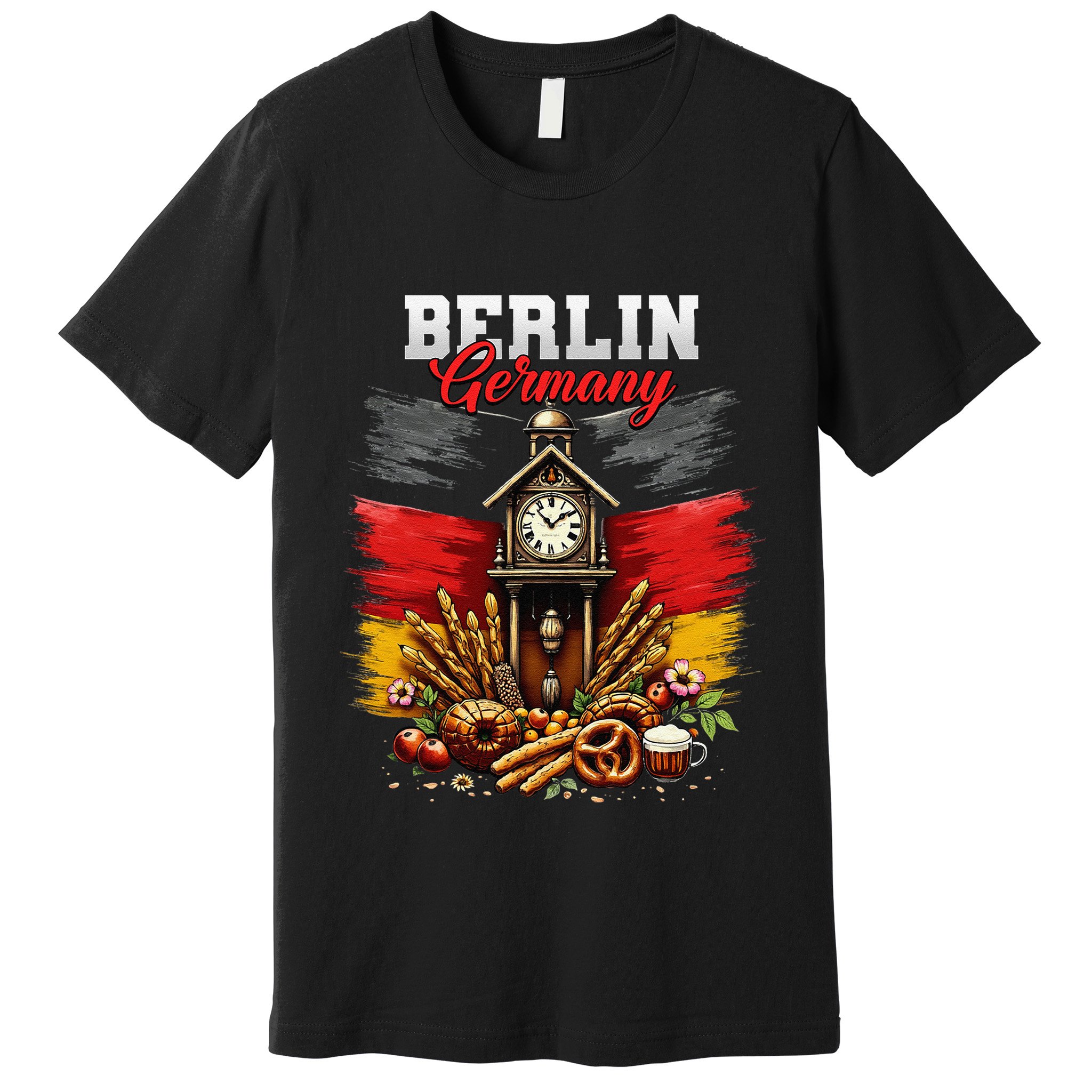 Berlin Germany Vacation Travel Souvenir German Flag Premium T-Shirt