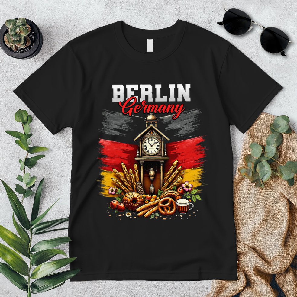 Berlin Germany Vacation Travel Souvenir German Flag Premium T-Shirt