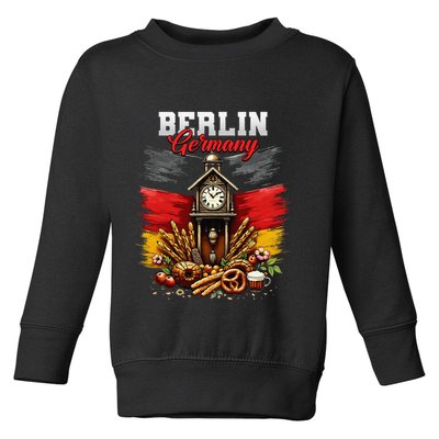 Berlin Germany Vacation Travel Souvenir German Flag Toddler Sweatshirt