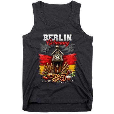 Berlin Germany Vacation Travel Souvenir German Flag Tank Top