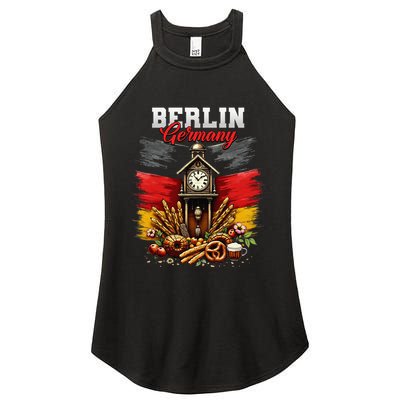 Berlin Germany Vacation Travel Souvenir German Flag Women's Perfect Tri Rocker Tank