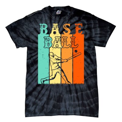 Baseball Game Vintage Retro Baseball Gift Tie-Dye T-Shirt