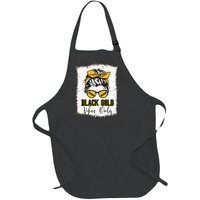 Black Gold Vibes Only Football Women Leopard Football Full-Length Apron With Pockets