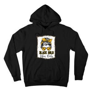 Black Gold Vibes Only Football Women Leopard Football Tall Hoodie