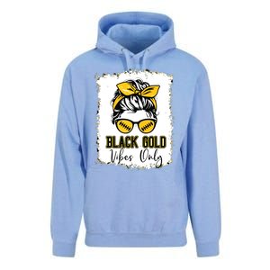 Black Gold Vibes Only Football Women Leopard Football Unisex Surf Hoodie