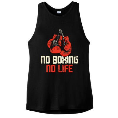 Boxing Gloves Vintage No Boxing No Life Gift Ladies PosiCharge Tri-Blend Wicking Tank