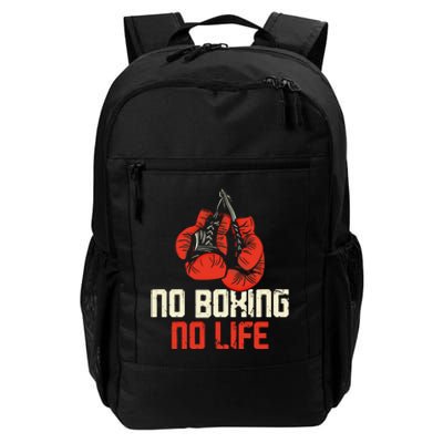 Boxing Gloves Vintage No Boxing No Life Gift Daily Commute Backpack