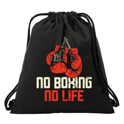 Boxing Gloves Vintage No Boxing No Life Gift Drawstring Bag