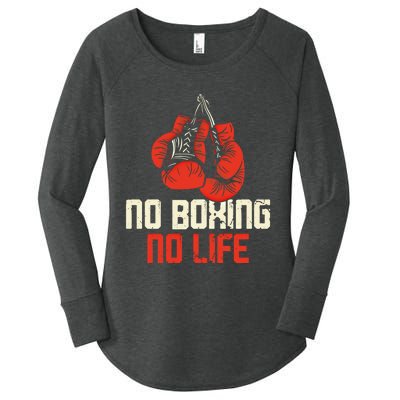 Boxing Gloves Vintage No Boxing No Life Gift Women's Perfect Tri Tunic Long Sleeve Shirt