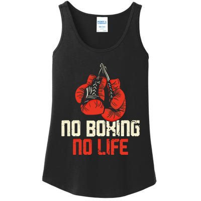 Boxing Gloves Vintage No Boxing No Life Gift Ladies Essential Tank