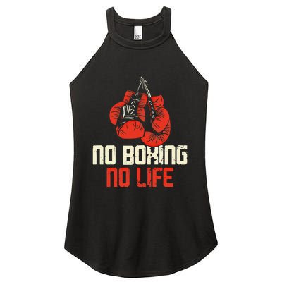 Boxing Gloves Vintage No Boxing No Life Gift Women's Perfect Tri Rocker Tank