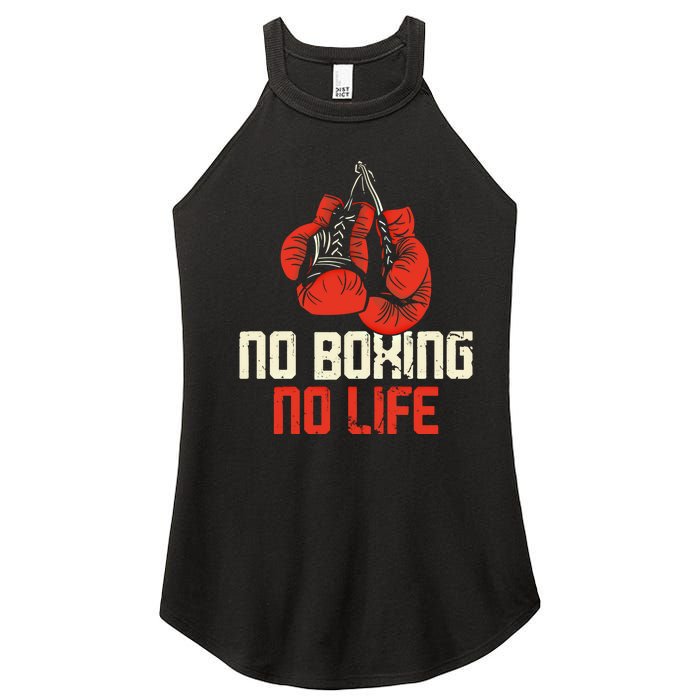 Boxing Gloves Vintage No Boxing No Life Gift Women's Perfect Tri Rocker Tank