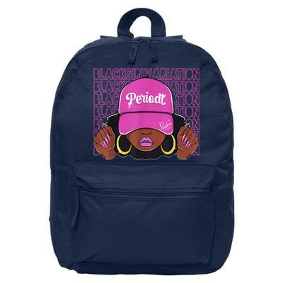 Black Girl Variation Hyper Violet 4s Matching 16 in Basic Backpack