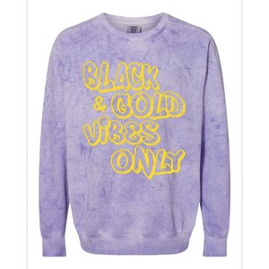 Black Gold Vibes Only Colorblast Crewneck Sweatshirt