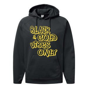 Black Gold Vibes Only Performance Fleece Hoodie