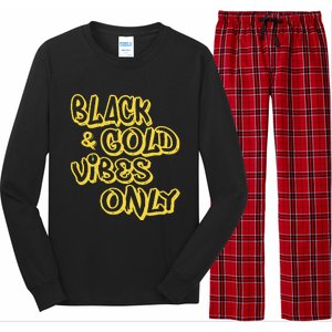 Black Gold Vibes Only Long Sleeve Pajama Set