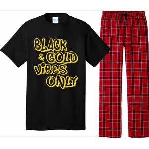 Black Gold Vibes Only Pajama Set