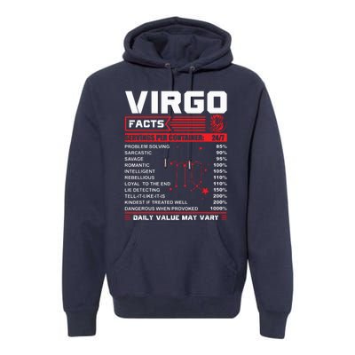 Birthday Gifts Virgo Facts Premium Hoodie