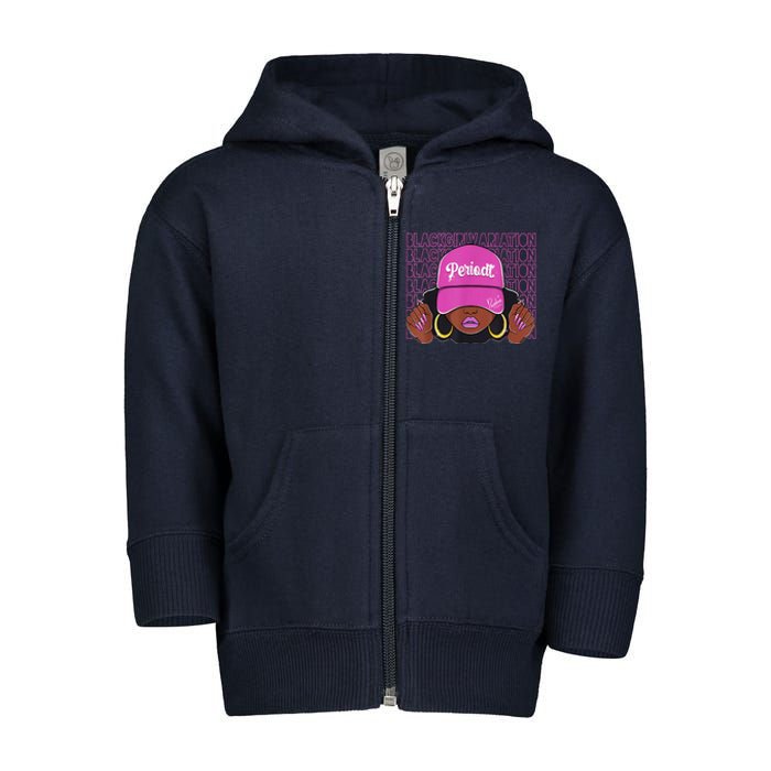 Black Girl Variation Hyper Violet 4s Matching Toddler Zip Fleece Hoodie