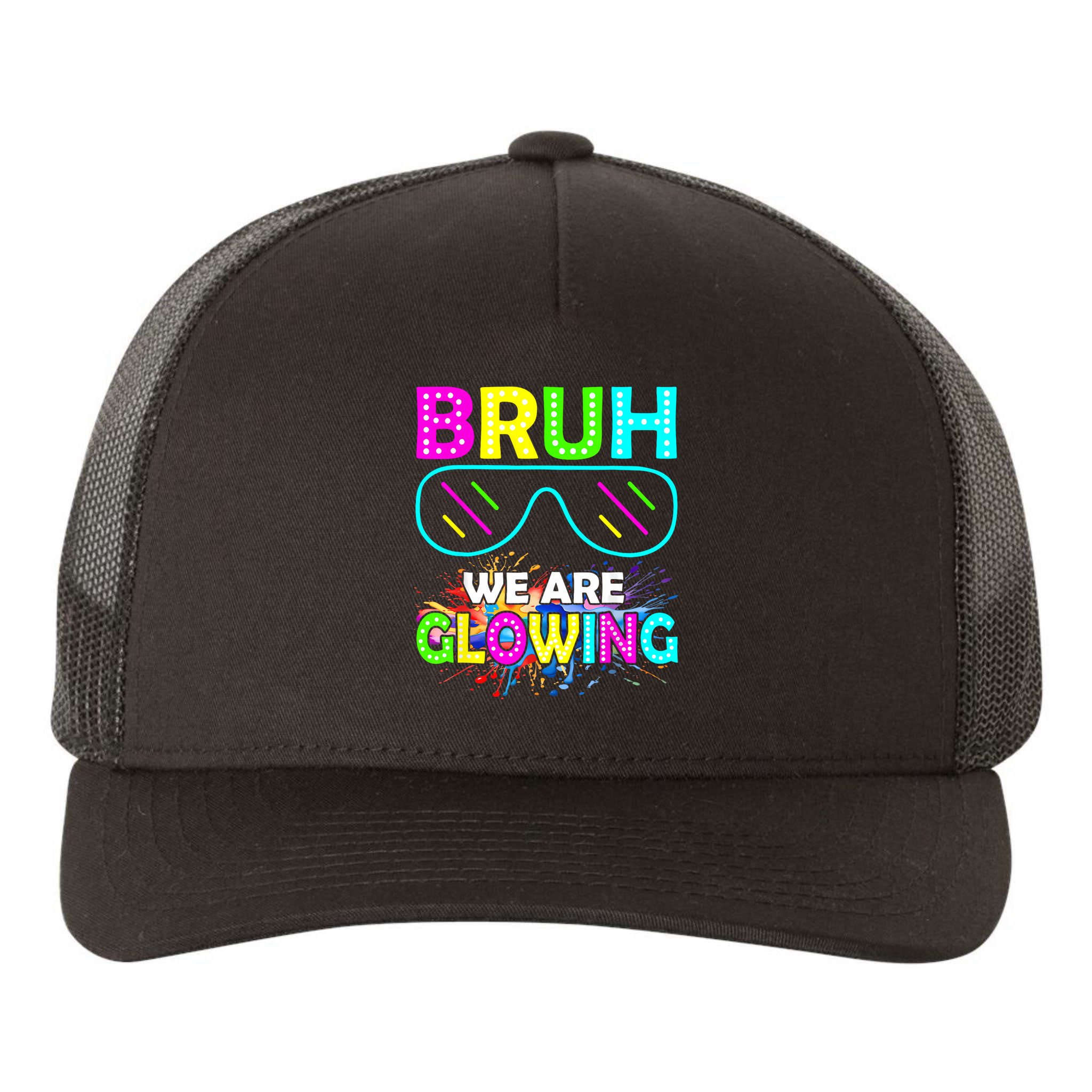 bruh glowing vintage Yupoong Adult 5-Panel Trucker Hat