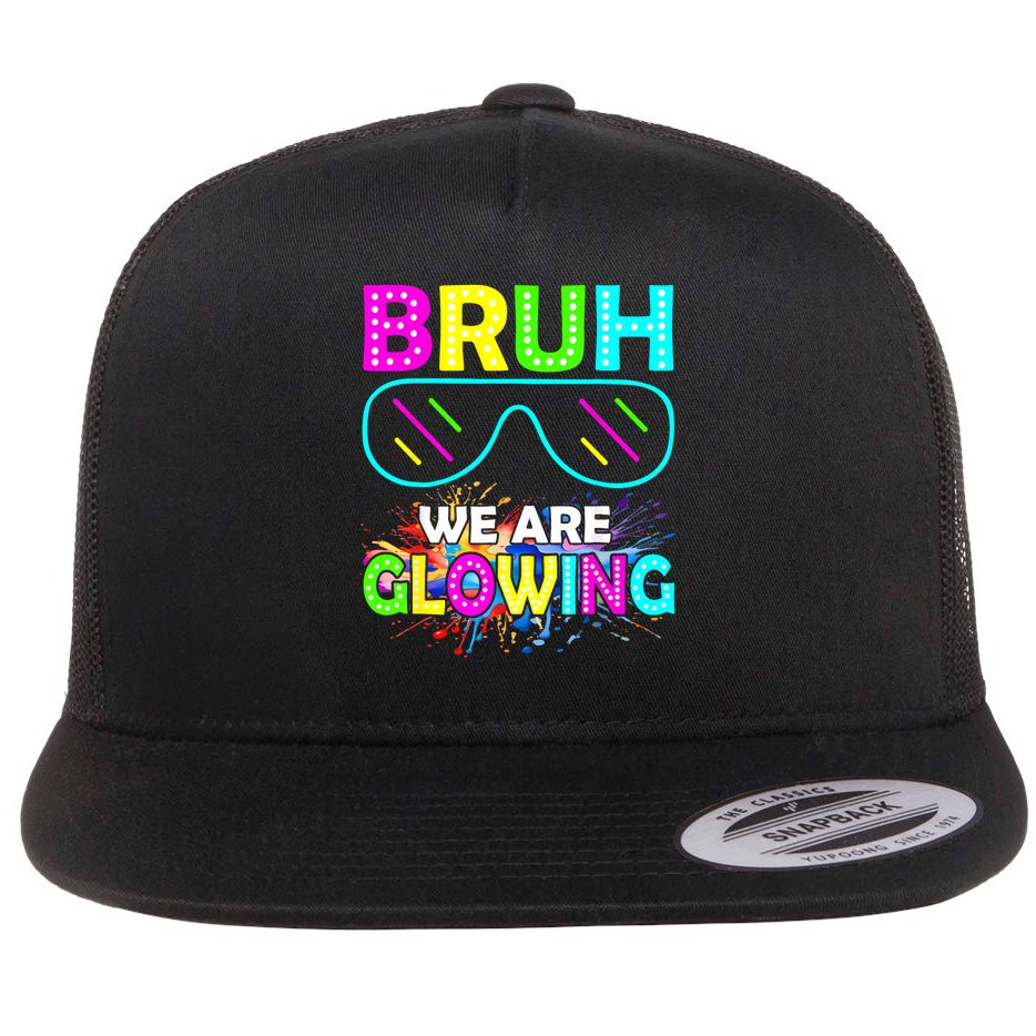 bruh glowing vintage Flat Bill Trucker Hat