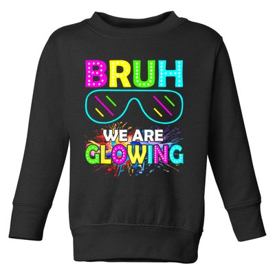 bruh glowing vintage Toddler Sweatshirt