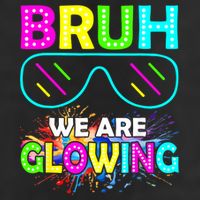 bruh glowing vintage Golf Towel