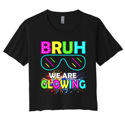 bruh glowing vintage Crop Top