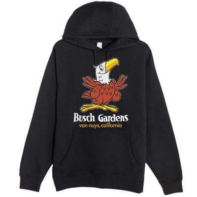 Bush Gardens Van Nuys Amusement Park Vintage Premium Pullover Hoodie