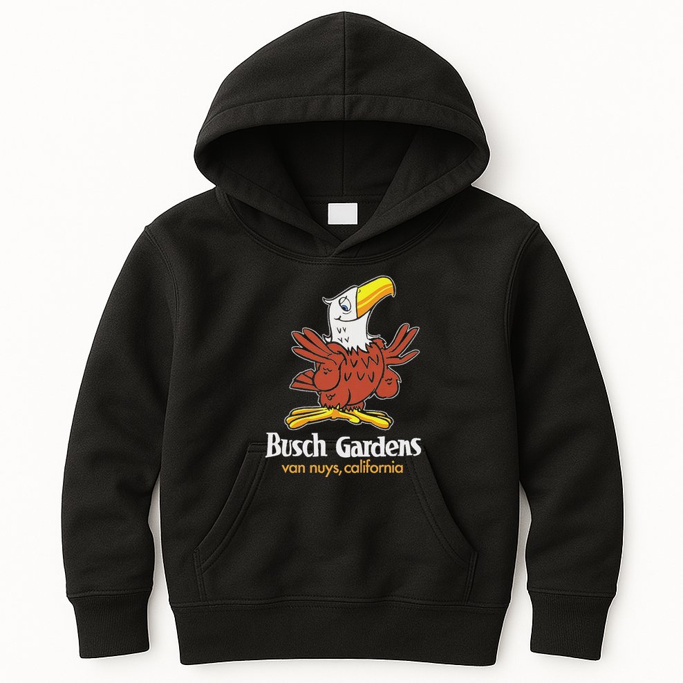Bush Gardens Van Nuys Amusement Park Vintage Kids Hoodie