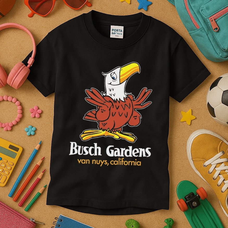 Bush Gardens Van Nuys Amusement Park Vintage Kids T-Shirt
