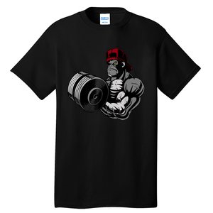 Bodybuilding Gorilla Vegan Workout Gym Bodybuilder Tall T-Shirt