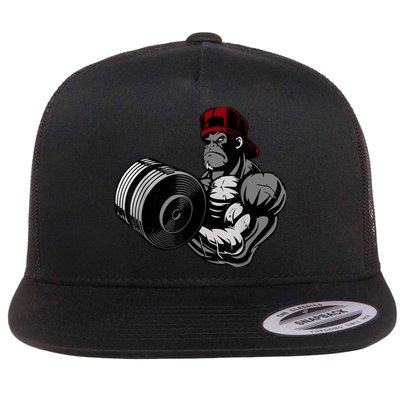 Bodybuilding Gorilla Vegan Workout Gym Bodybuilder Flatbill Hat