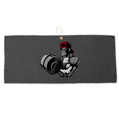 Bodybuilding Gorilla Vegan Workout Gym Bodybuilder Large Microfiber Waffle Golf Towel