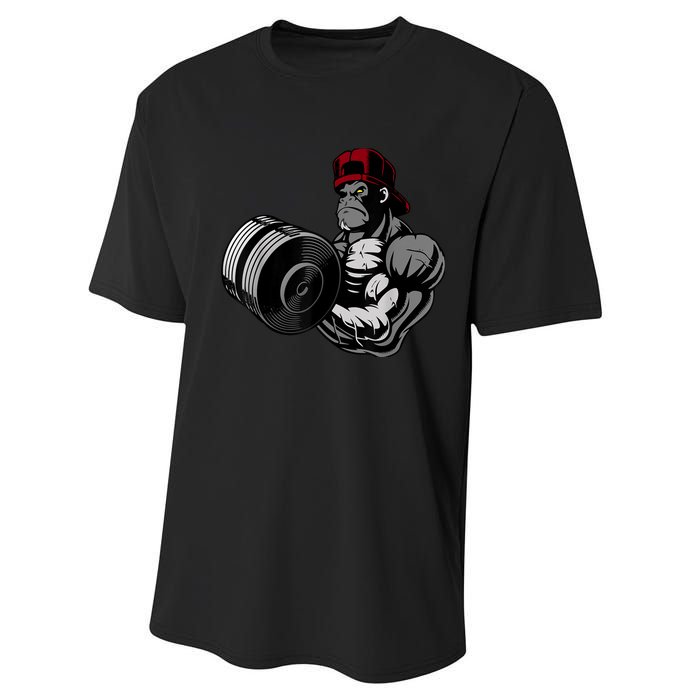 Bodybuilding Gorilla Vegan Workout Gym Bodybuilder Performance Sprint T-Shirt