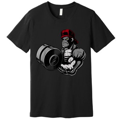 Bodybuilding Gorilla Vegan Workout Gym Bodybuilder Premium T-Shirt