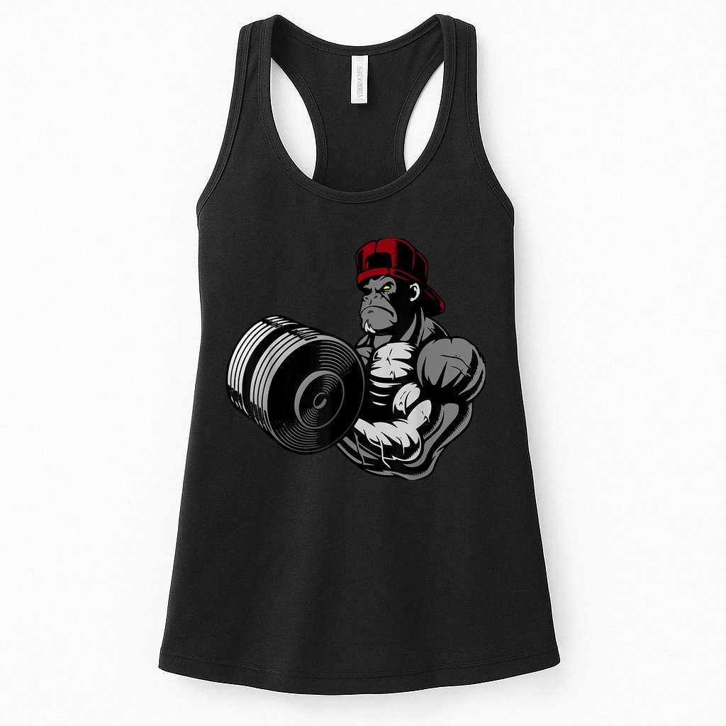 Bodybuilding Gorilla Vegan Workout Gym Bodybuilder Womens Tank Top