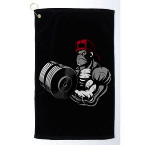 Bodybuilding Gorilla Vegan Workout Gym Bodybuilder Platinum Collection Golf Towel