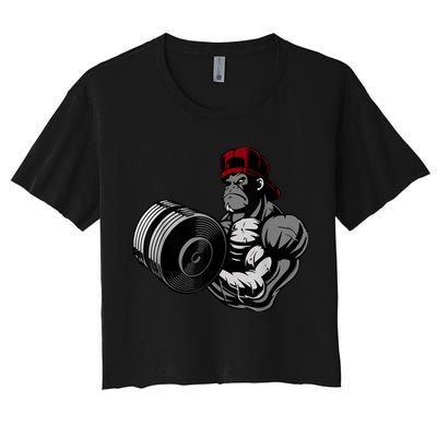 Bodybuilding Gorilla Vegan Workout Gym Bodybuilder Crop Top