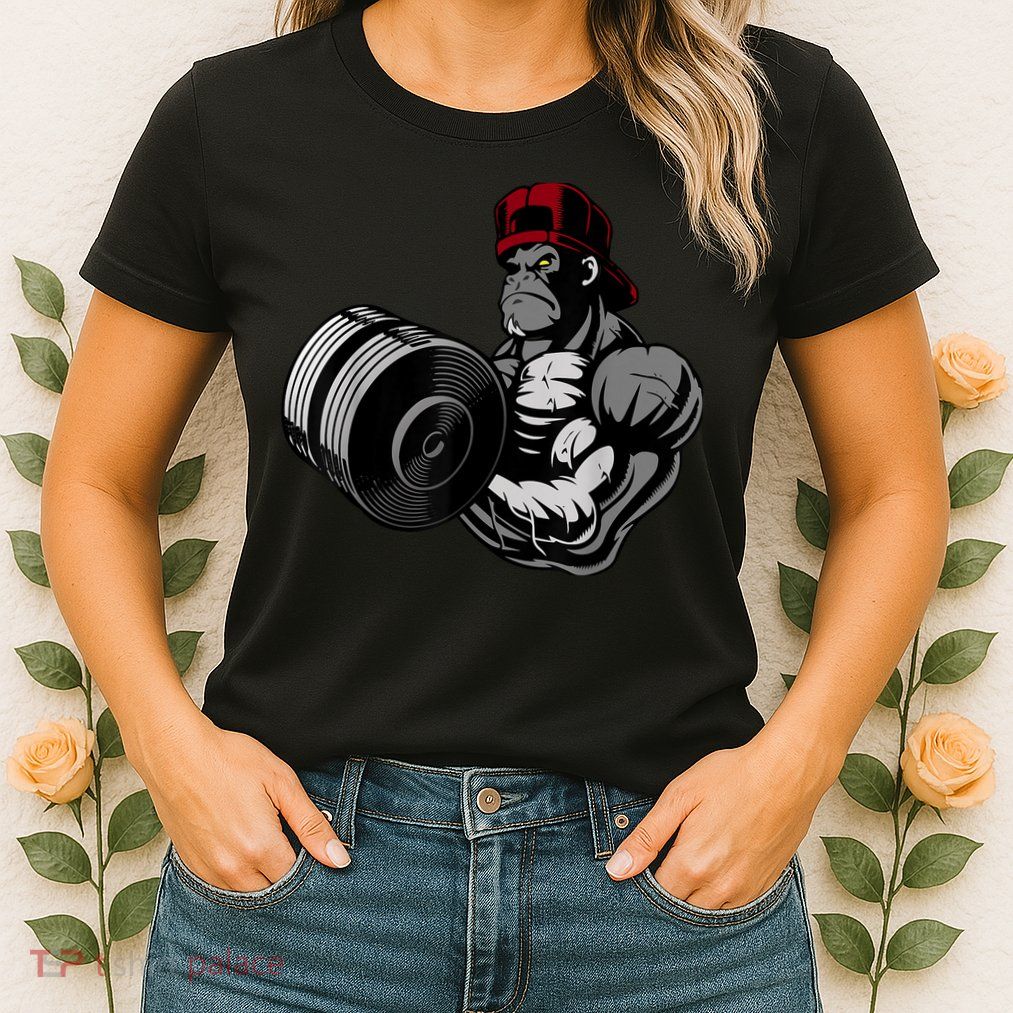 Bodybuilding Gorilla Vegan Workout Gym Bodybuilder Womens T-Shirt