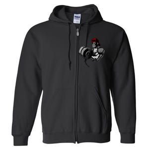 Bodybuilding Gorilla Vegan Workout Gym Bodybuilder Full Zip Hoodie