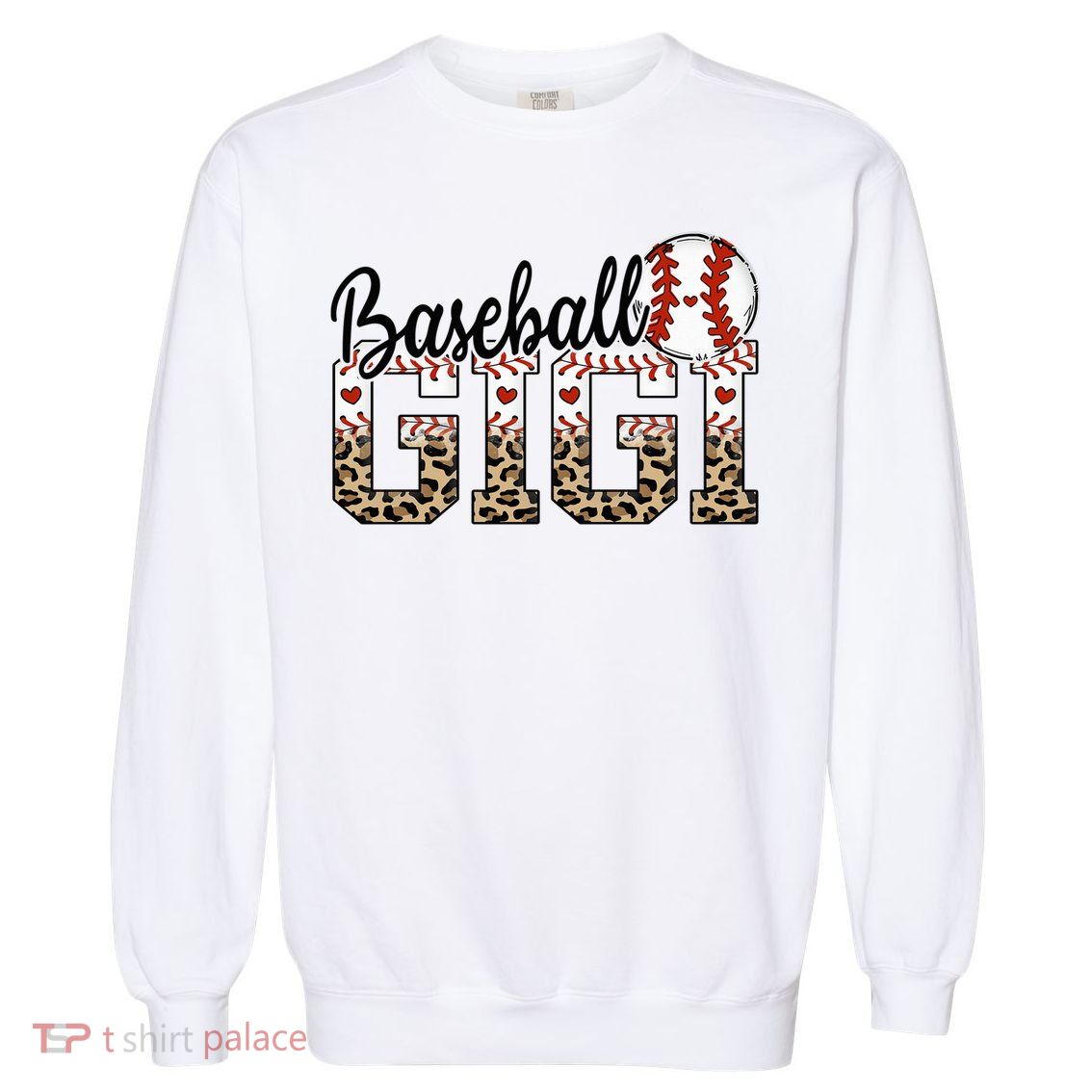 Baseball Gigi Women BallPark Gigi Baseball Mom Mother's Day Garment-Dyed Sweatshirt