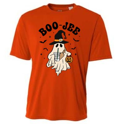 Boojee Ghost With Coffee In Witch Hat Halloween Ghost Boo Gift Cooling Performance Crew T-Shirt