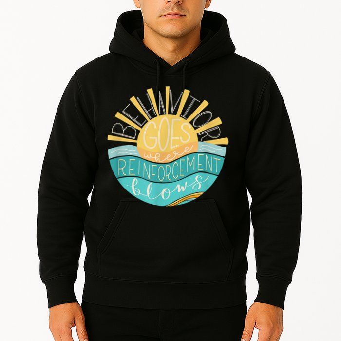 Behavior Goes Where Reinforcement Flows BCBA RBT SPED Para Hoodie