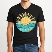 Behavior Goes Where Reinforcement Flows BCBA RBT SPED Para V-Neck T-Shirt