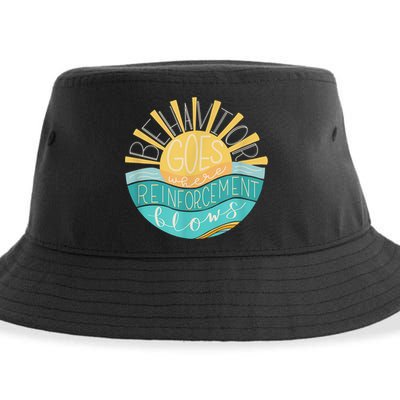 Behavior Goes Where Reinforcement Flows BCBA RBT SPED Para Sustainable Bucket Hat