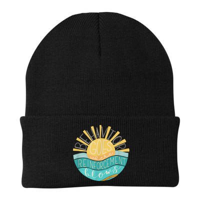 Behavior Goes Where Reinforcement Flows BCBA RBT SPED Para Knit Cap Winter Beanie